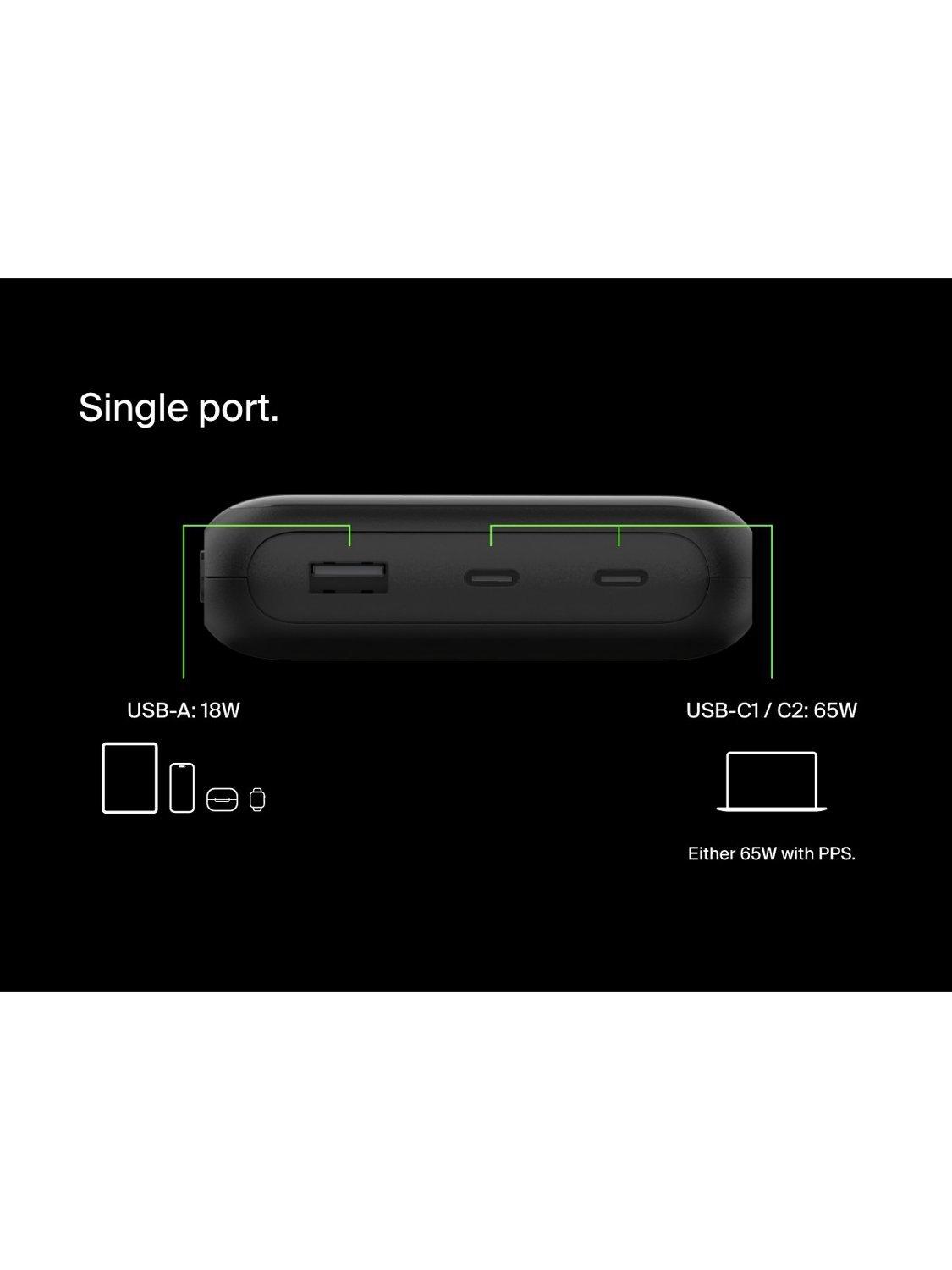 Belkin BoostCharge 20K laptop power bank black - British product