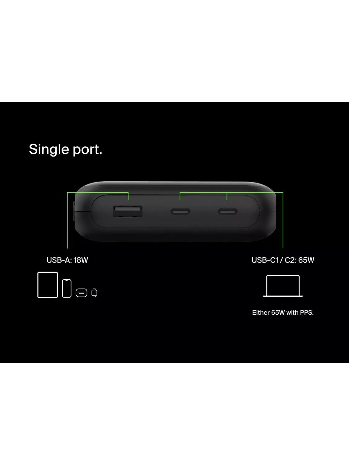 Belkin BoostCharge 20K laptop power bank black - British product