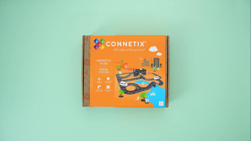 Connetix construction set roads ramps intersections 16 piece, imported from the UK