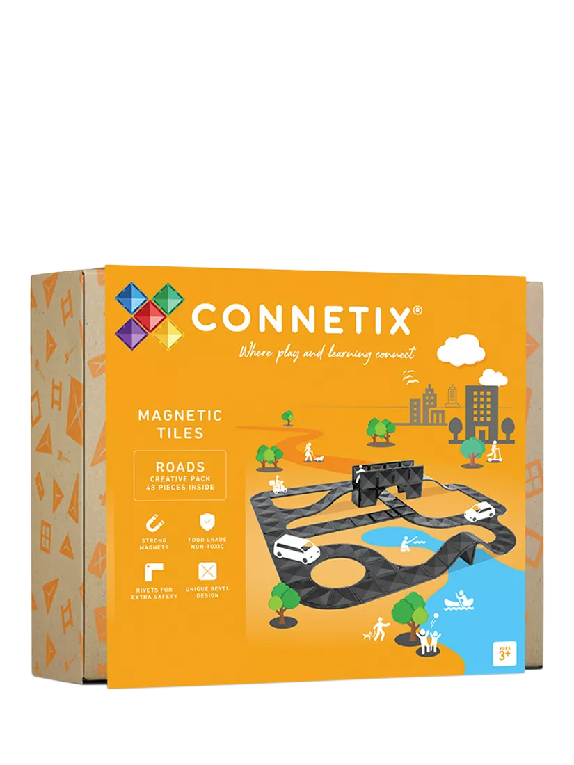 Connetix Roads Creative Set 48 piece magnetic tiles (British brand)
