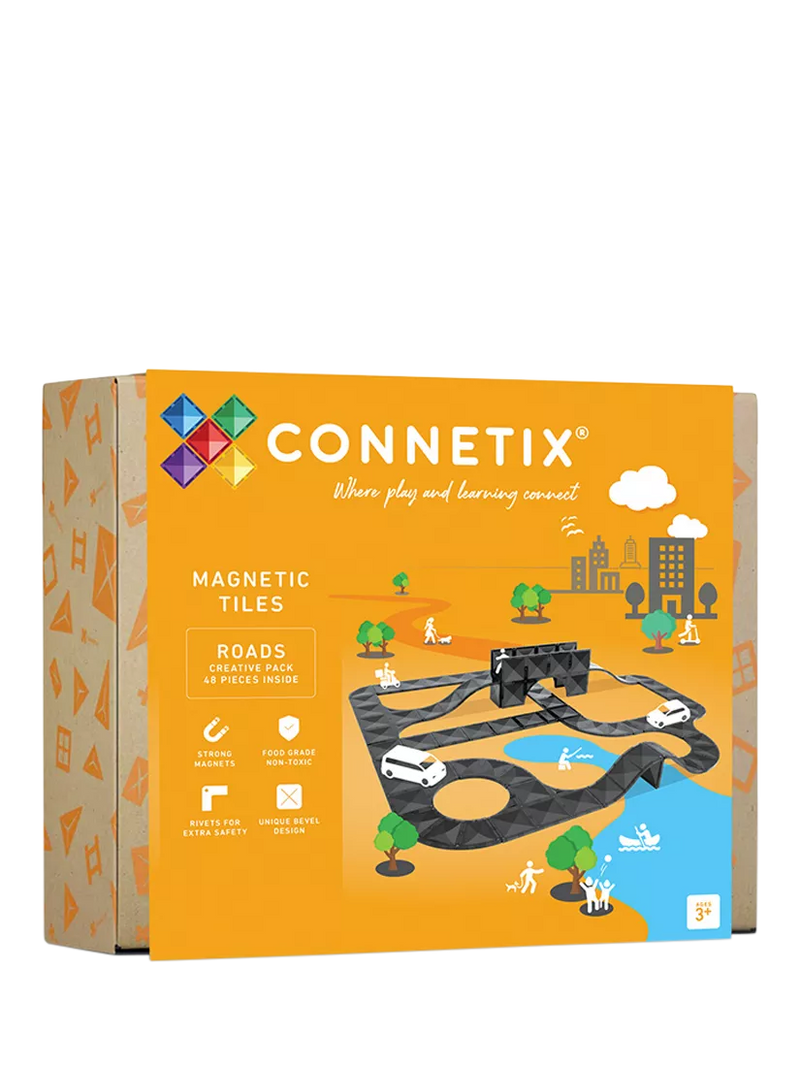 Connetix Roads Creative Set 48 piece magnetic tiles (British brand)