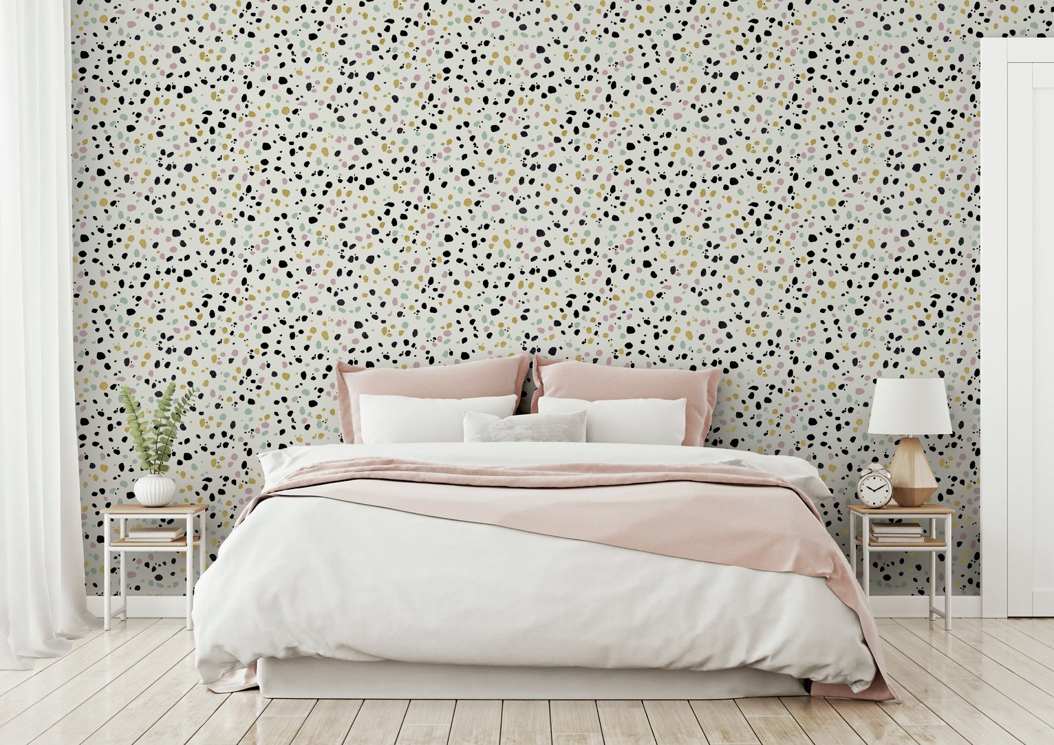Arthouse Dalmatian pastel multi wallpaper 53cm x 10.05m roll - British product