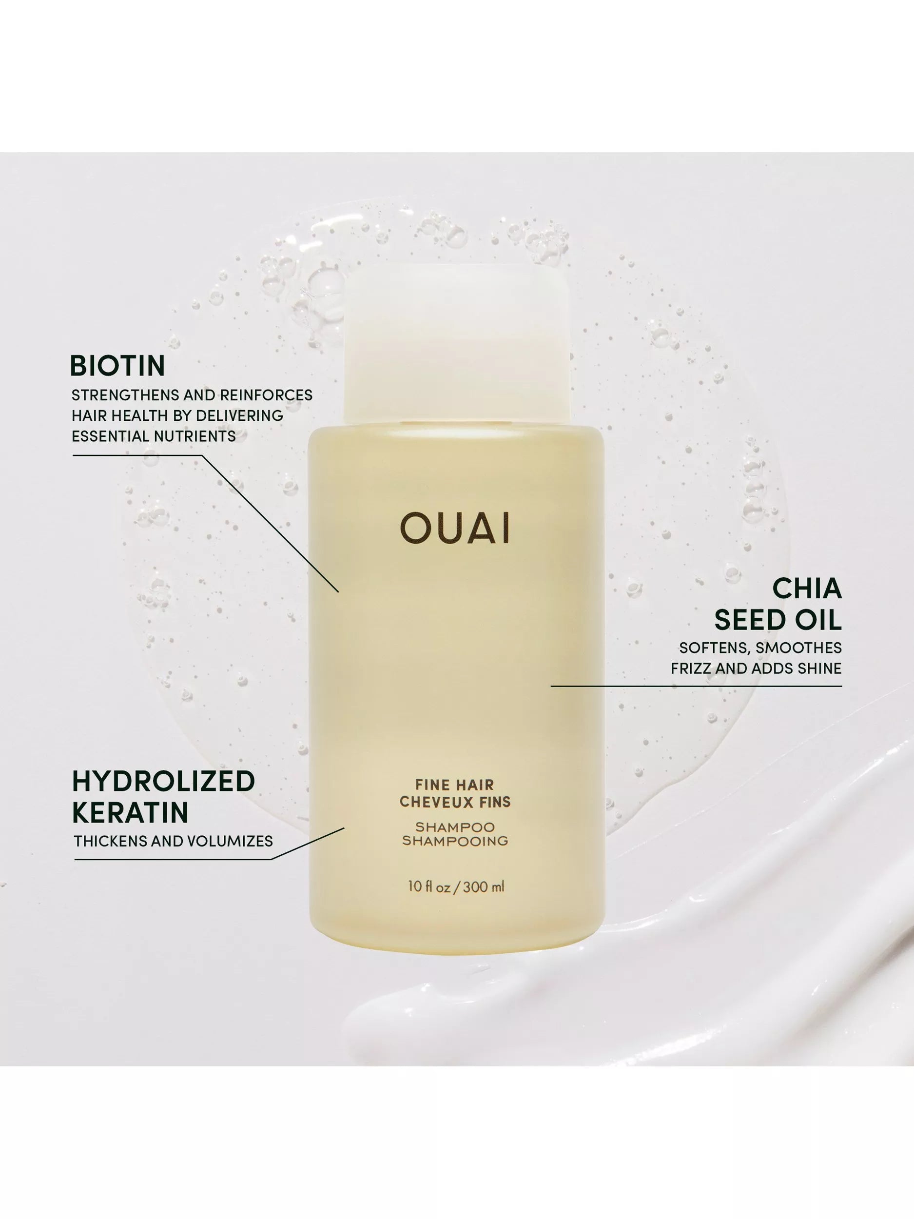 OUAI fine shampoo travel size 89ml, imported from the UK