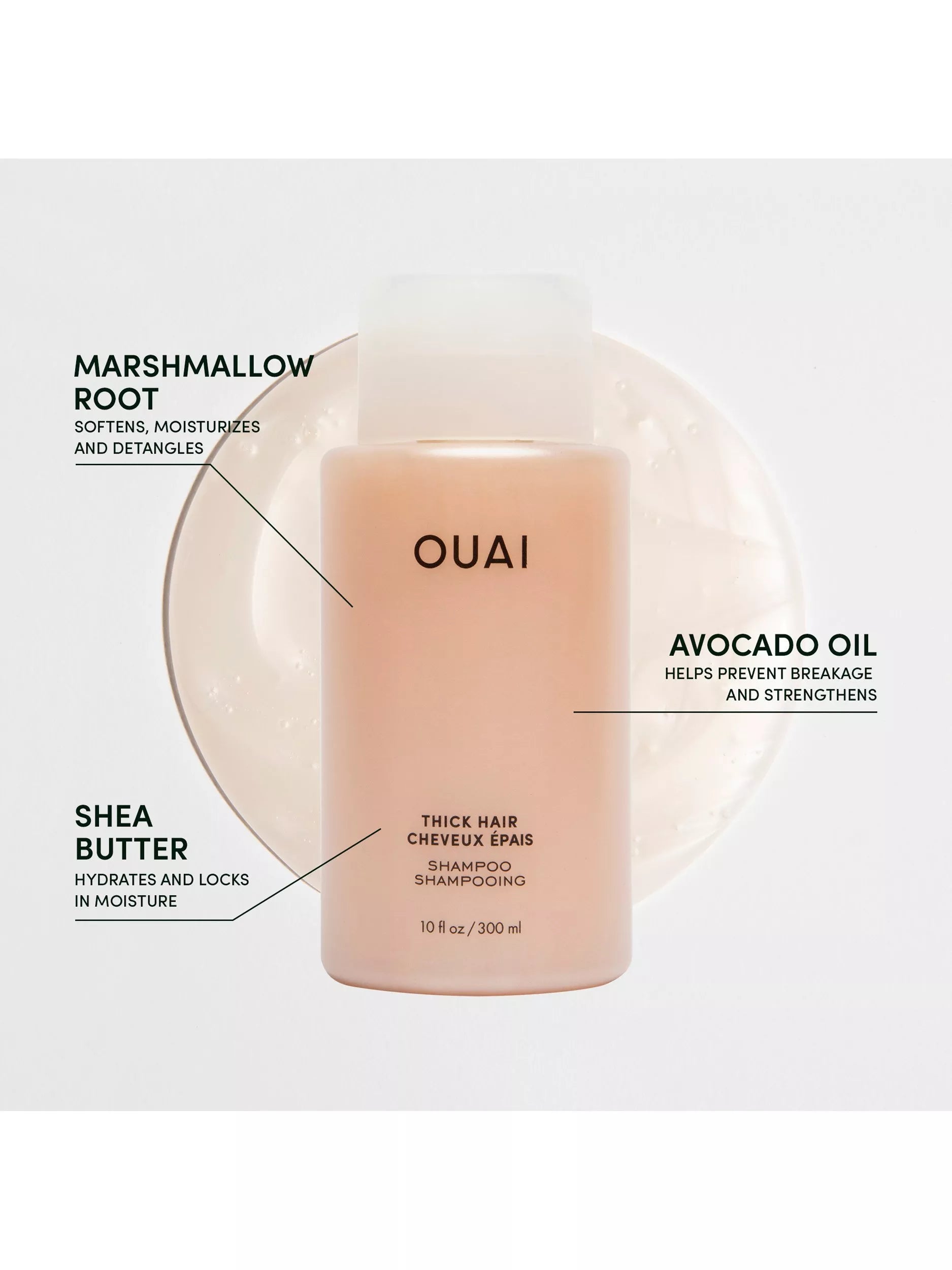 OUAI thick hair shampoo travel size 89ml, imported from the UK
