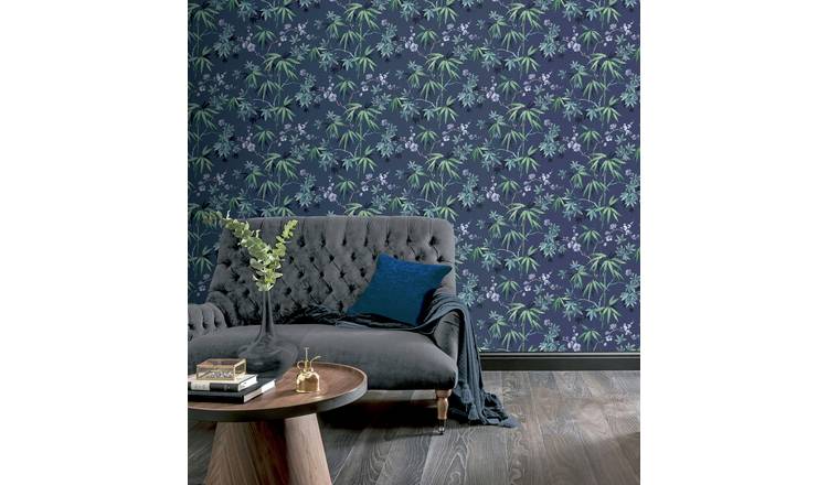 Arthouse Jasmine Garden Navy wallpaper 53cm x 1005m roll - British product
