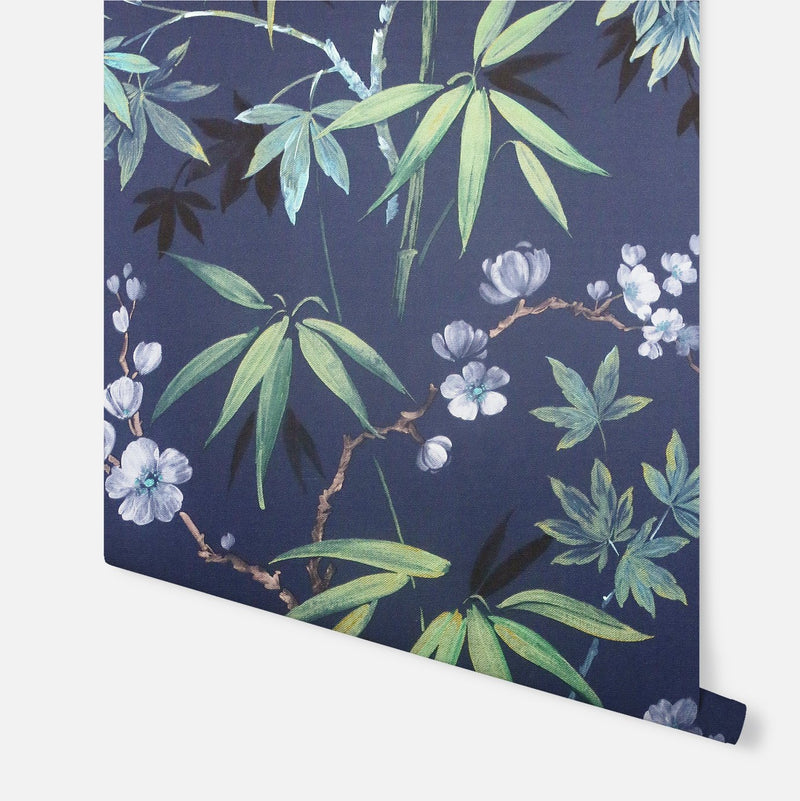 Arthouse Jasmine Garden Navy wallpaper 53cm x 1005m roll - British product