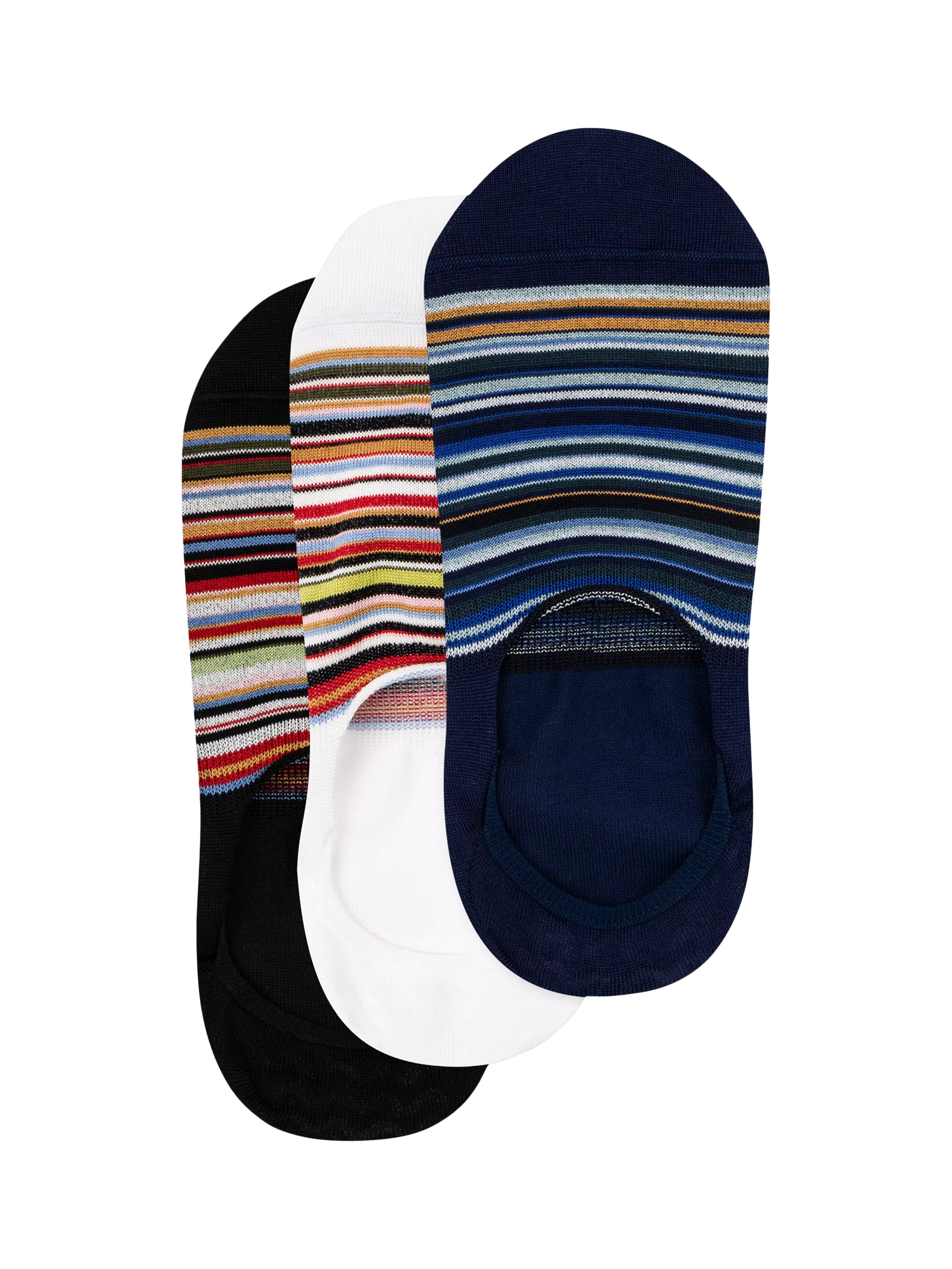 Paul Smith stripe no-show socks pack of 3 - British product