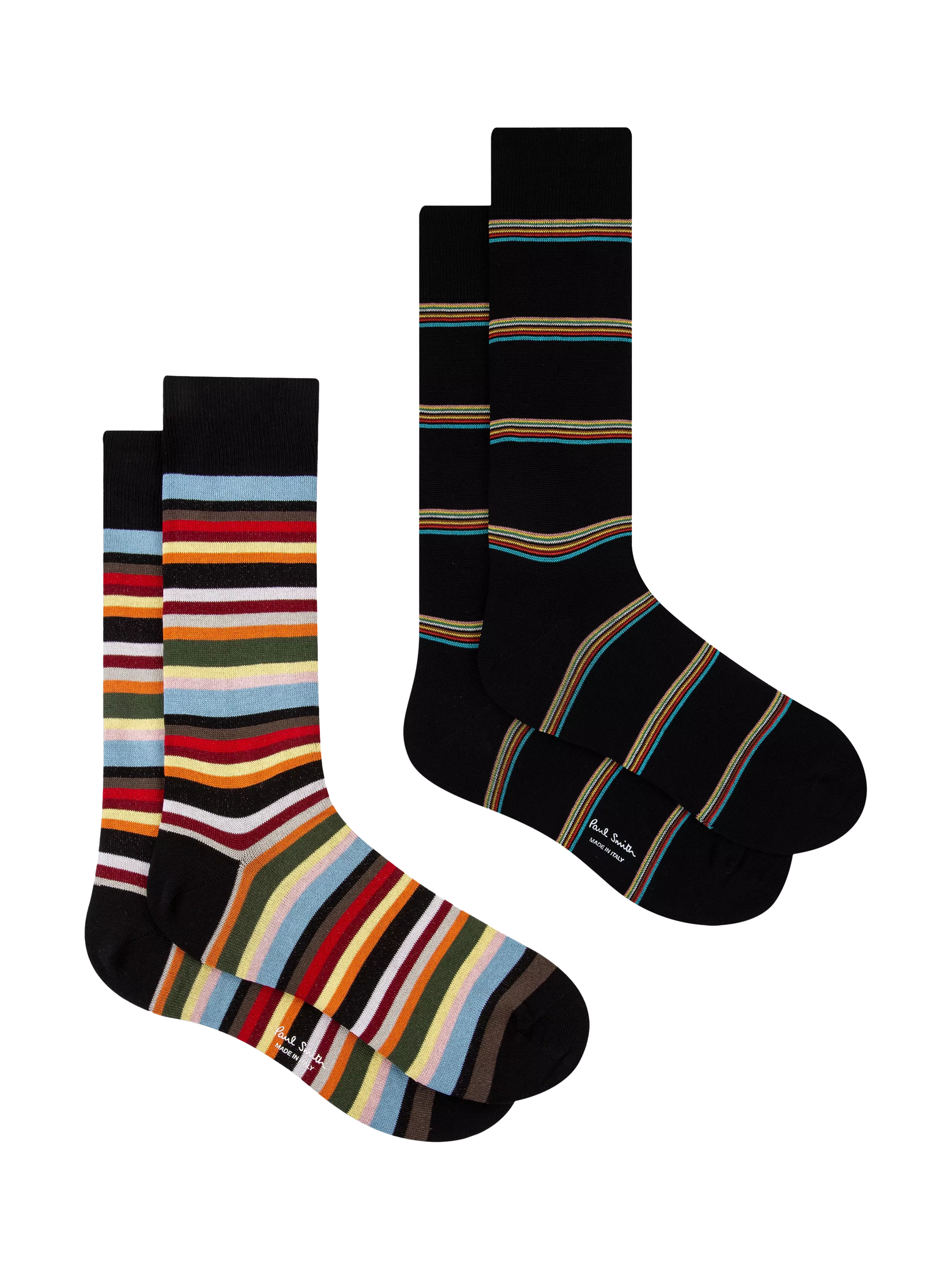 Paul Smith stripe cotton blend socks pack of 2 (British brand)