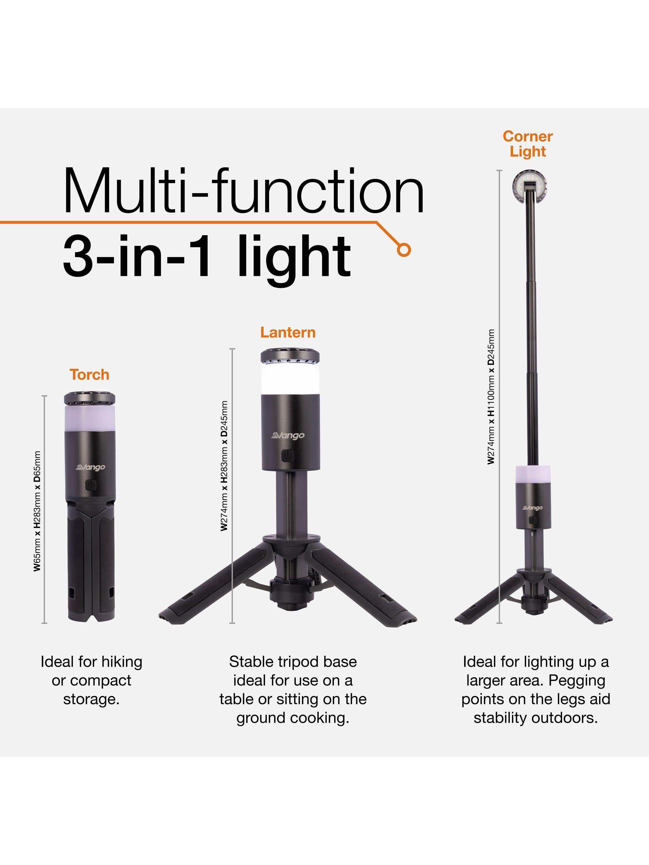 Vango Comet Rechargeable Light camping lantern - British product