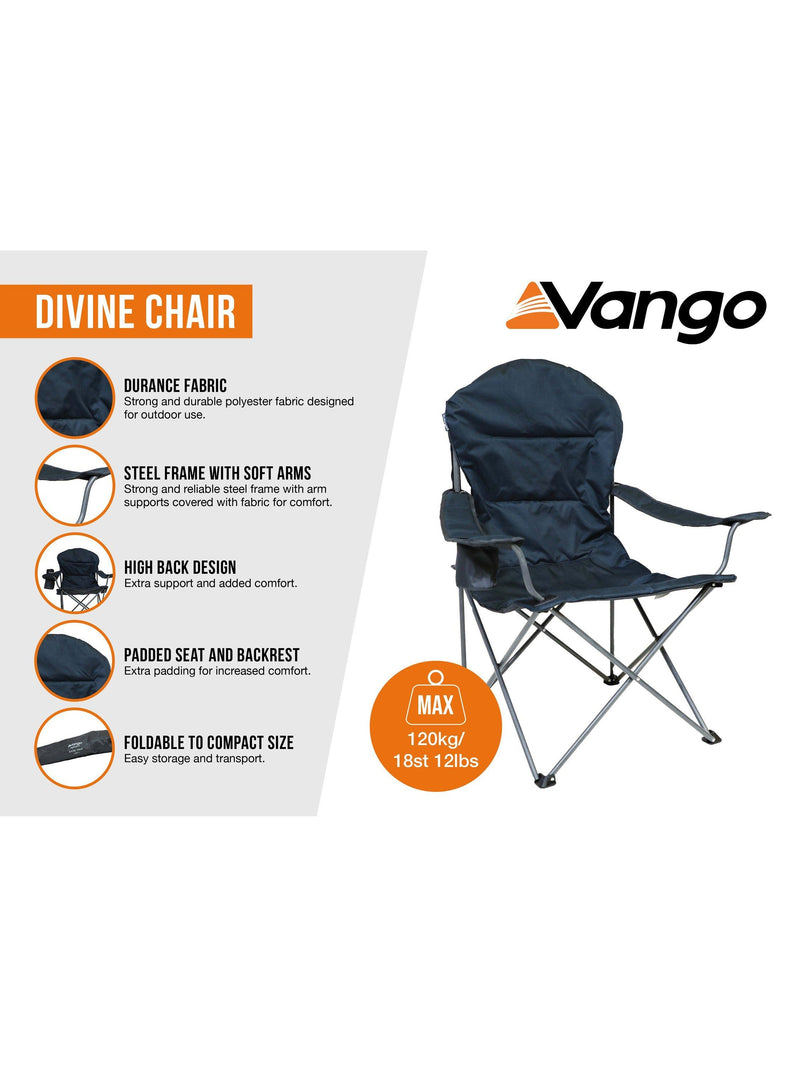 Vango Divine folding camping chair - British product