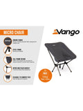 Vango Micro Folding Chair black (British brand)
