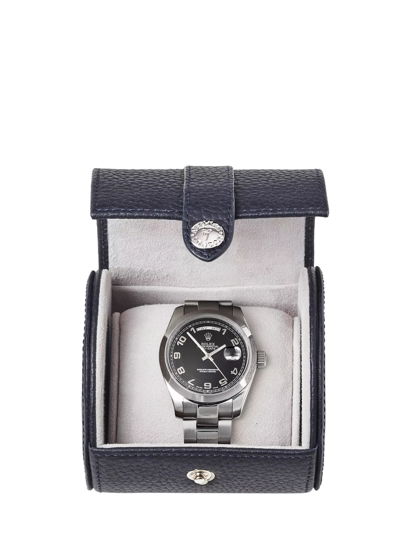 Aspinal of London Pebble Leather Travel Watch Roll