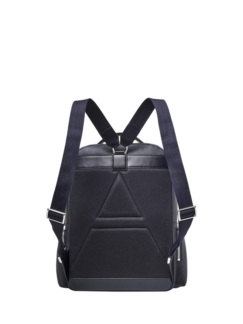 Aspinal of London leather backpack in navy (British brand)