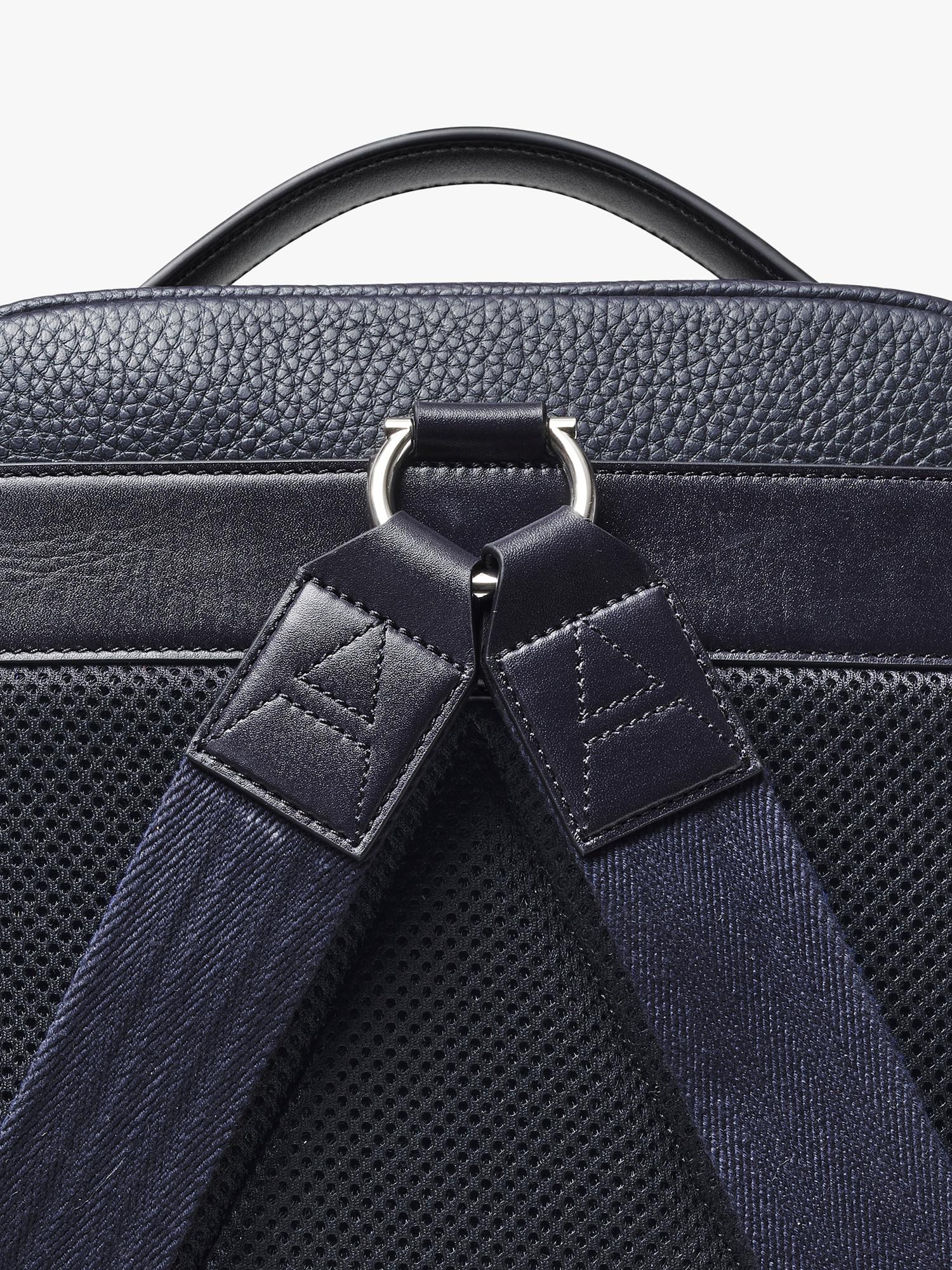 Aspinal of London leather backpack in navy (British brand)