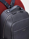 Aspinal of London leather backpack in navy (British brand)
