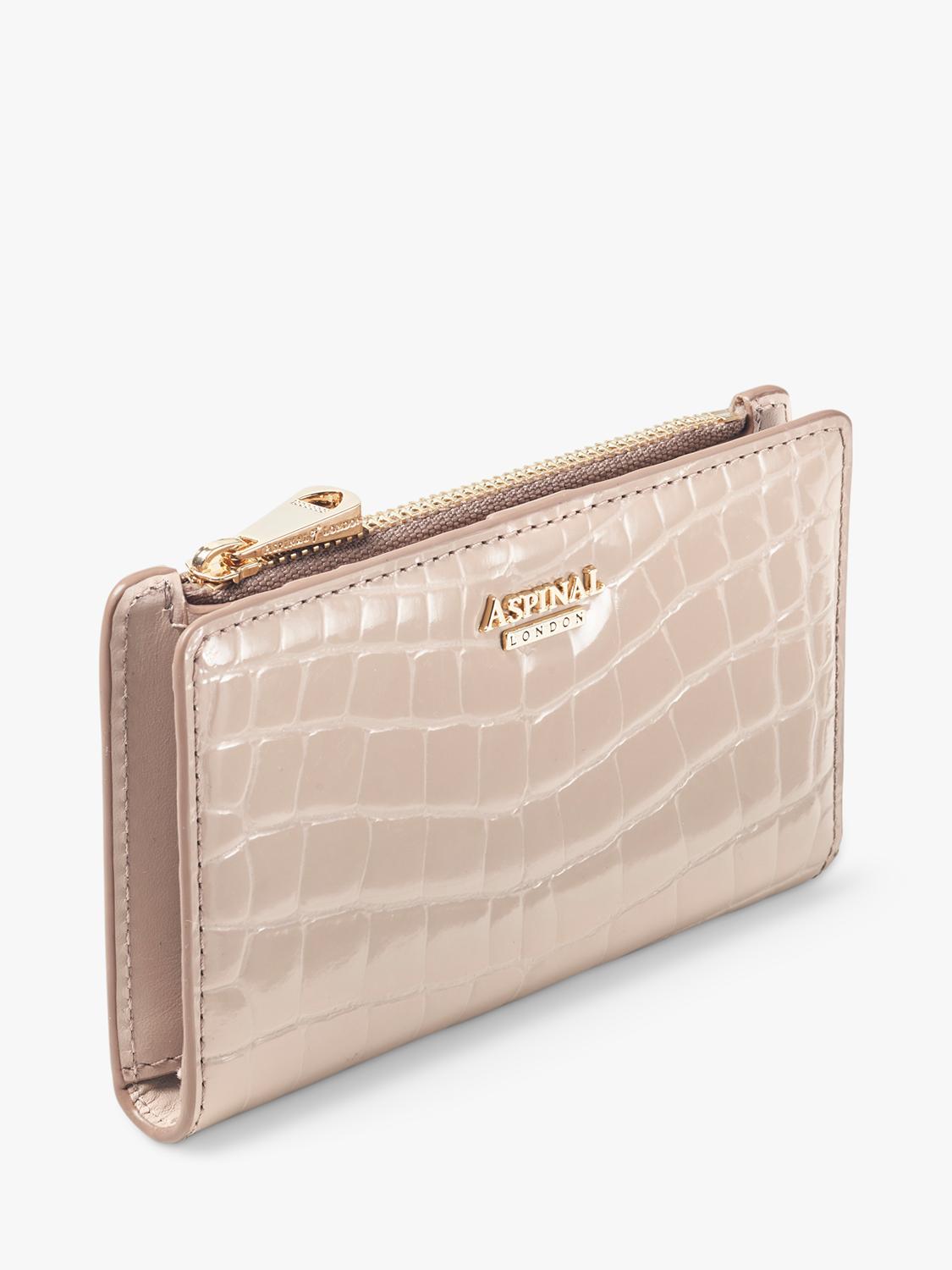 Aspinal of London Mayfair faux patent croc purse - British product