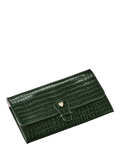 Aspinal of London Croc Effect Leather Travel Wallet Evergreen (British brand)