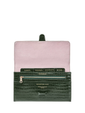 Aspinal of London Croc Effect Leather Travel Wallet Evergreen (British brand)