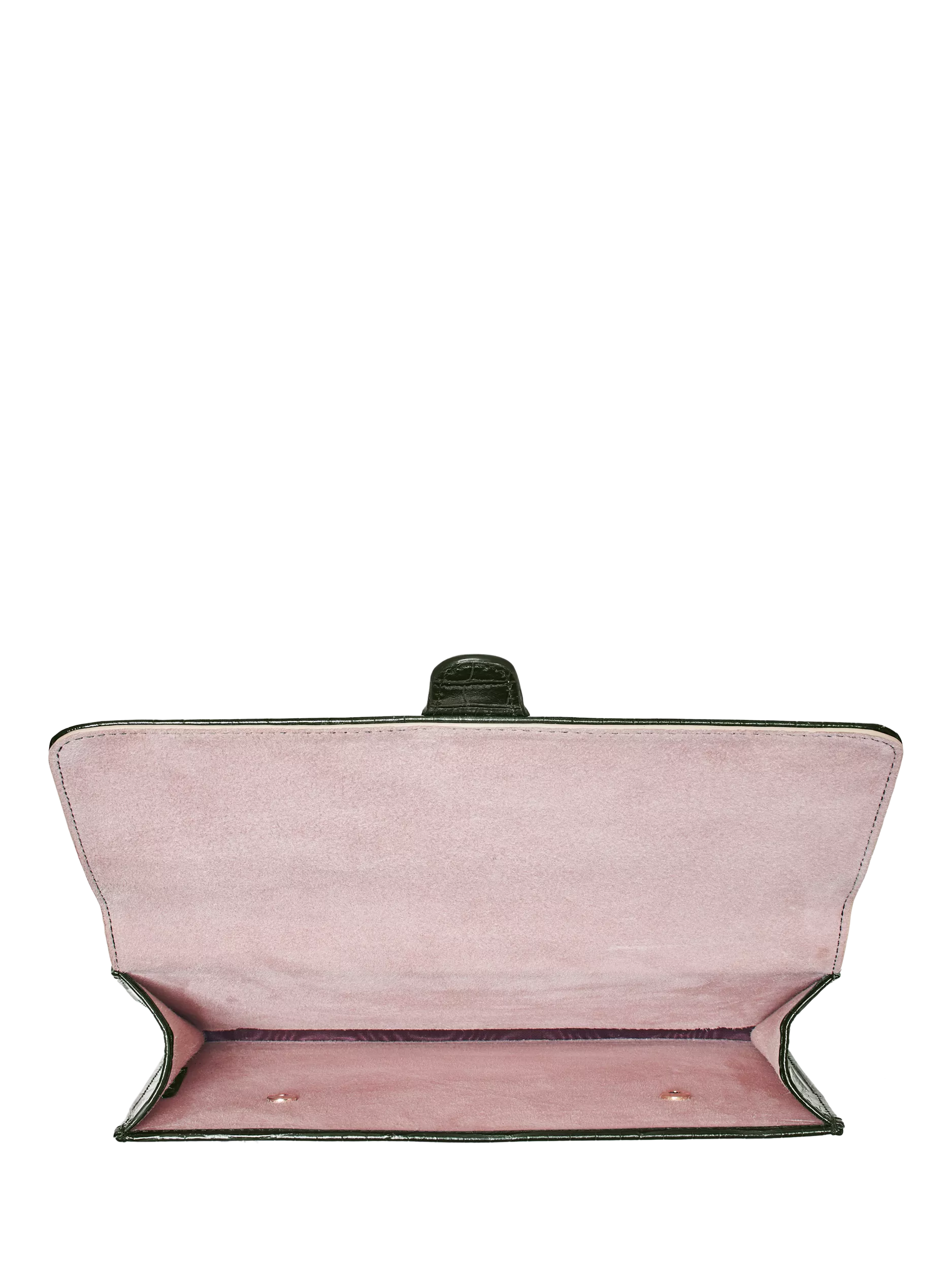 Aspinal of London Croc Effect Leather Travel Wallet Evergreen (British brand)