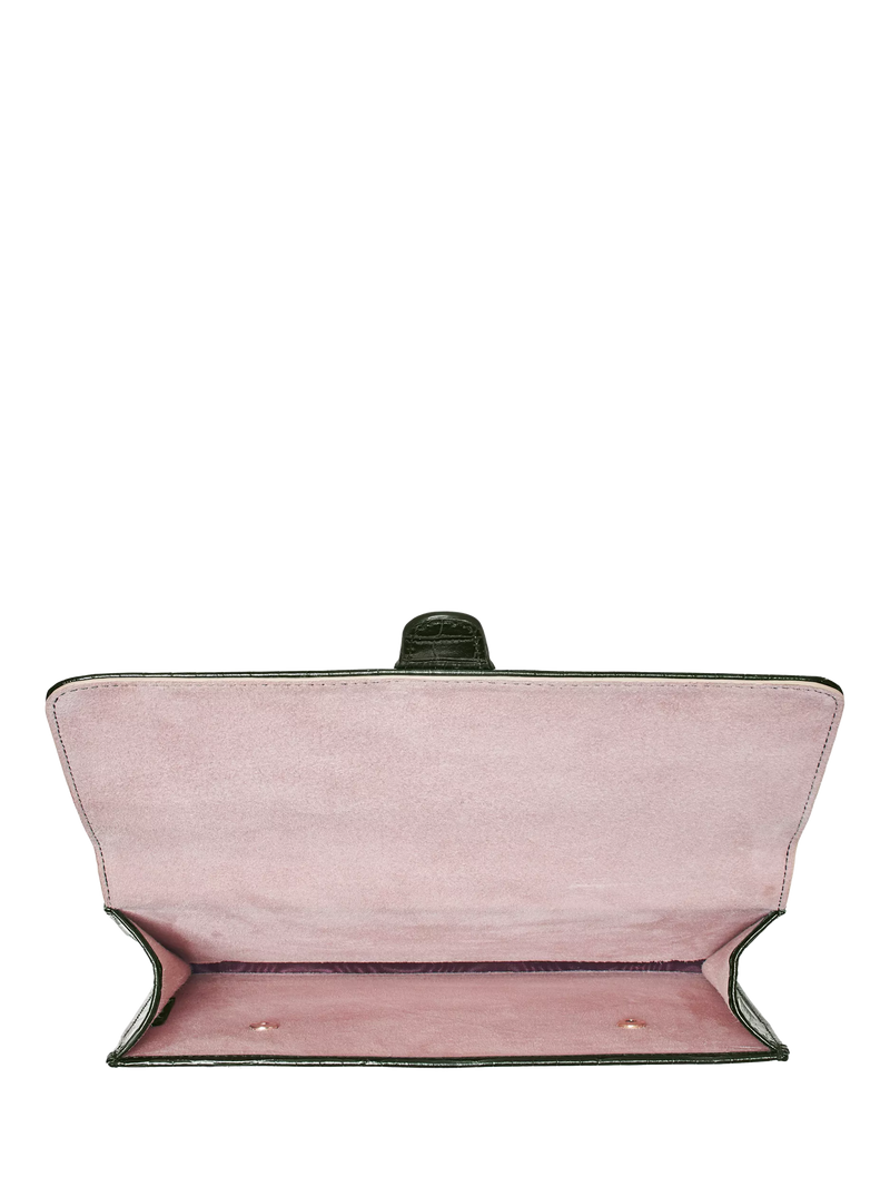 Aspinal of London Croc Effect Leather Travel Wallet Evergreen (British brand)