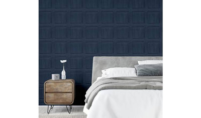 Argos Arthouse Washed Panel Navy Decorative Wallpaper Roll- Buy online at McGrocer
