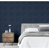 Arthouse Washed Panel Navy decorative wallpaper roll - British product