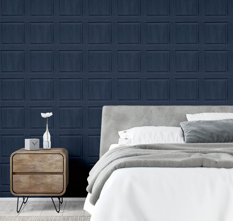 Arthouse Washed Panel Navy decorative wallpaper roll - British product