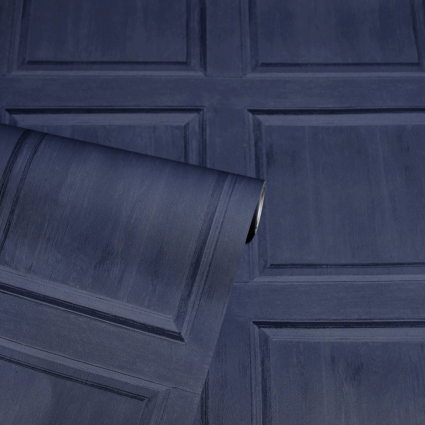 Arthouse Washed Panel Navy decorative wallpaper roll - British product