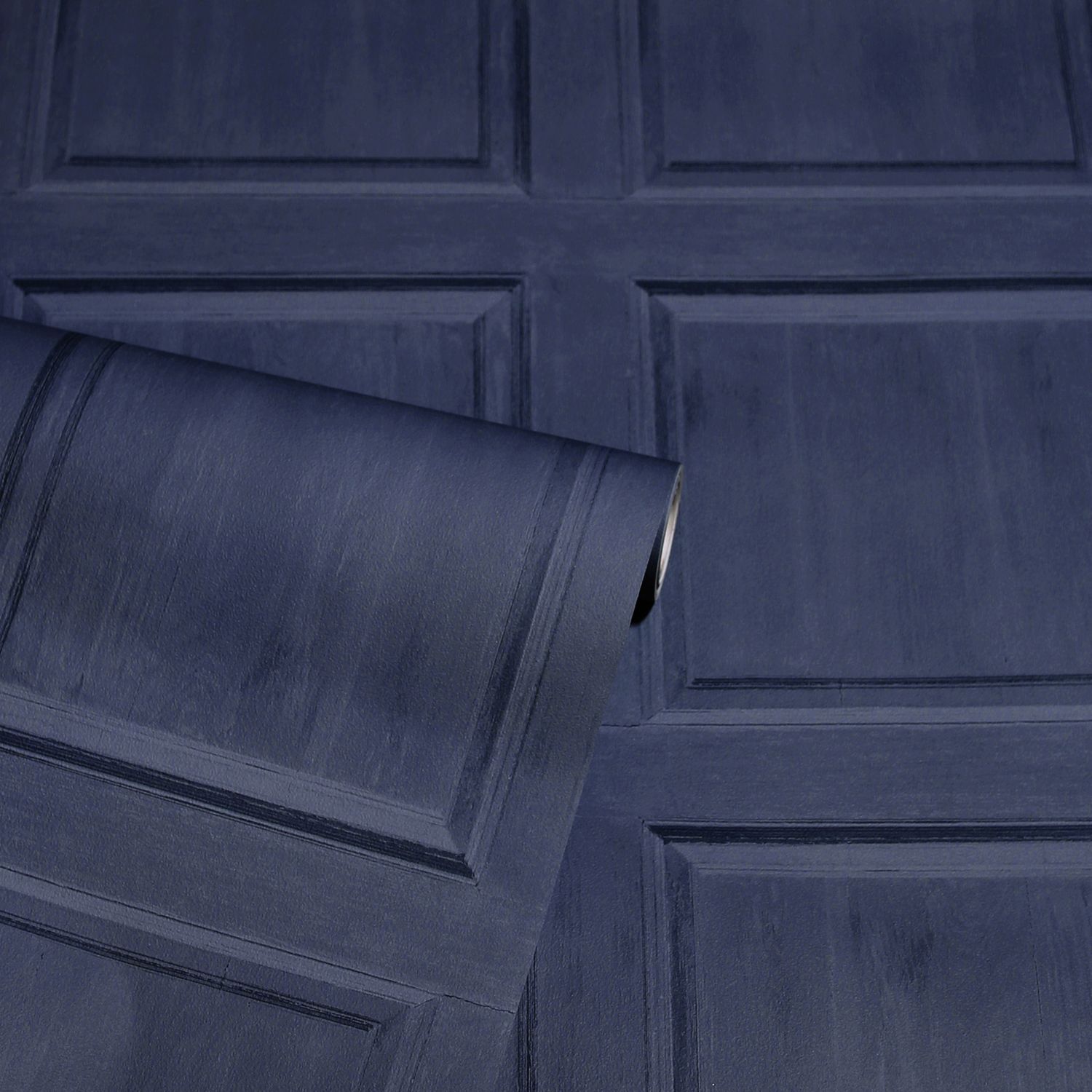 Arthouse Washed Panel Navy decorative wallpaper roll - British product