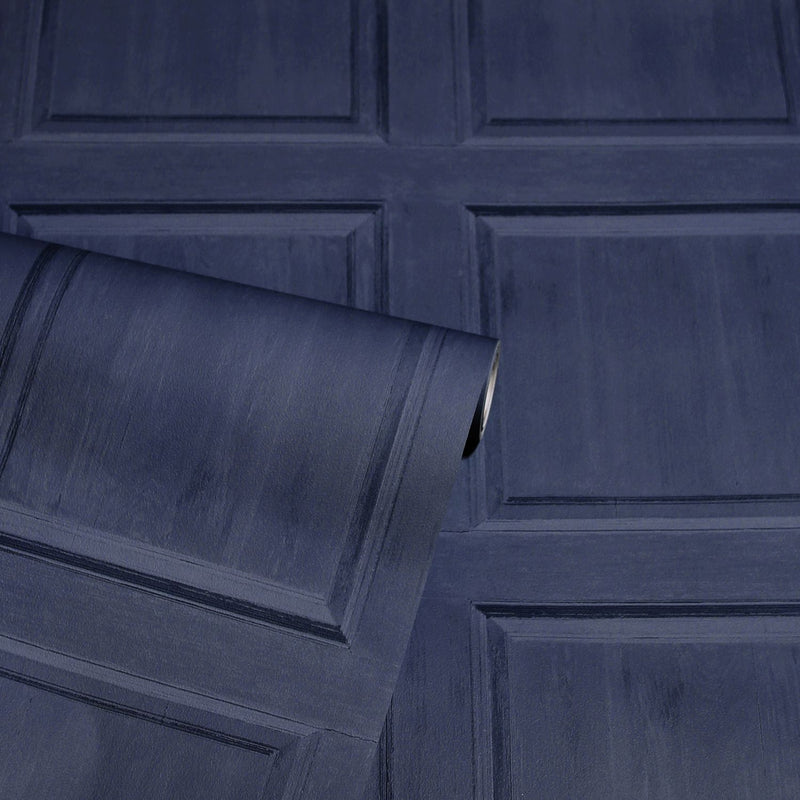 Arthouse Washed Panel Navy decorative wallpaper roll - British product