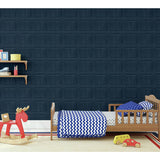 Arthouse Washed Panel Navy decorative wallpaper roll - British product