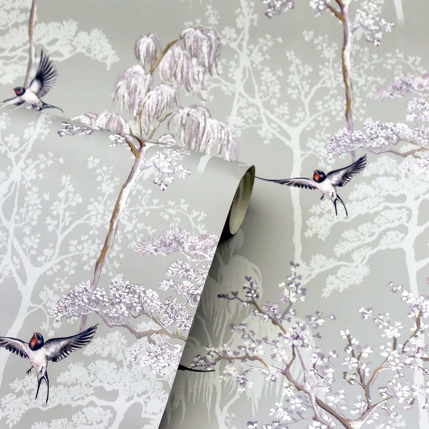 Arthouse Japanese Garden Grey wallpaper roll, UK version