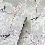 Arthouse Japanese Garden Grey wallpaper roll, UK version