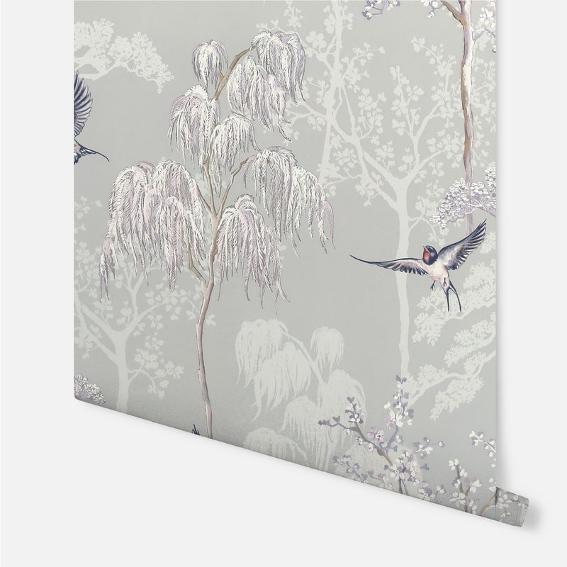 Arthouse Japanese Garden Grey wallpaper roll, UK version