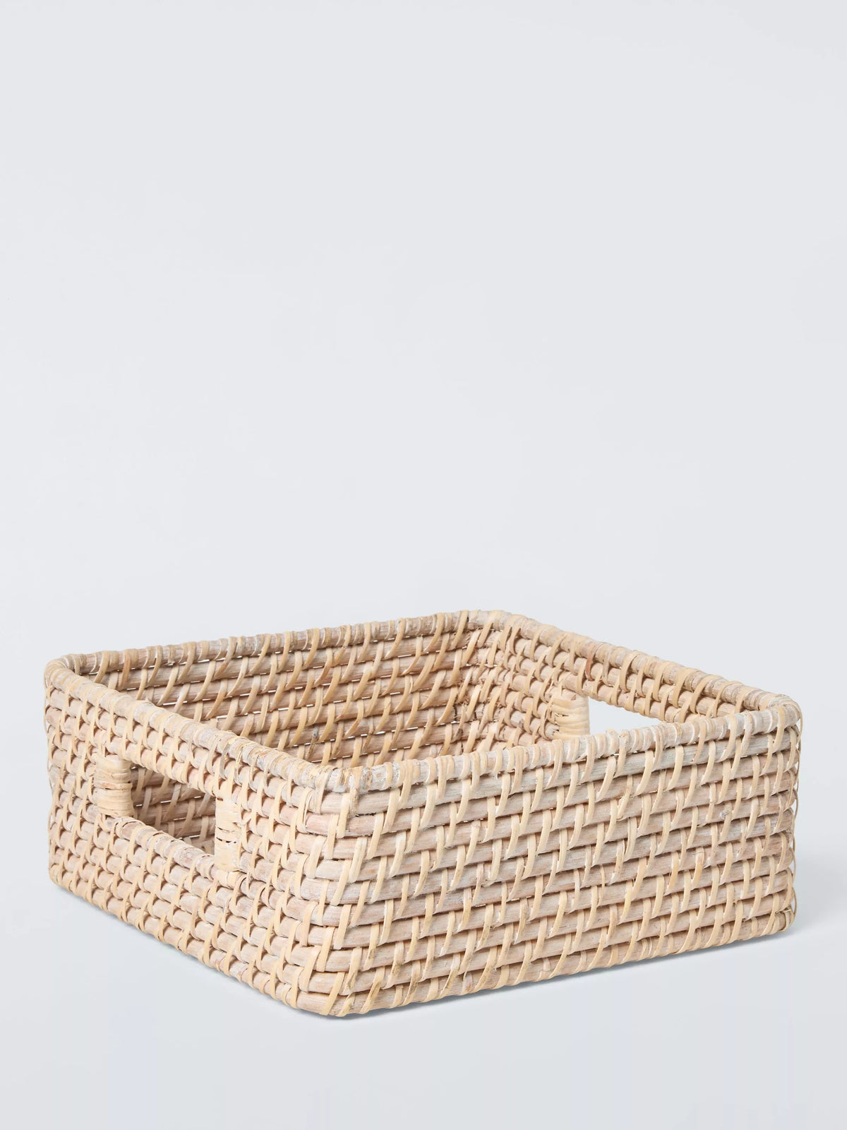 John Lewis off white shallow rattan storage basket small, UK version