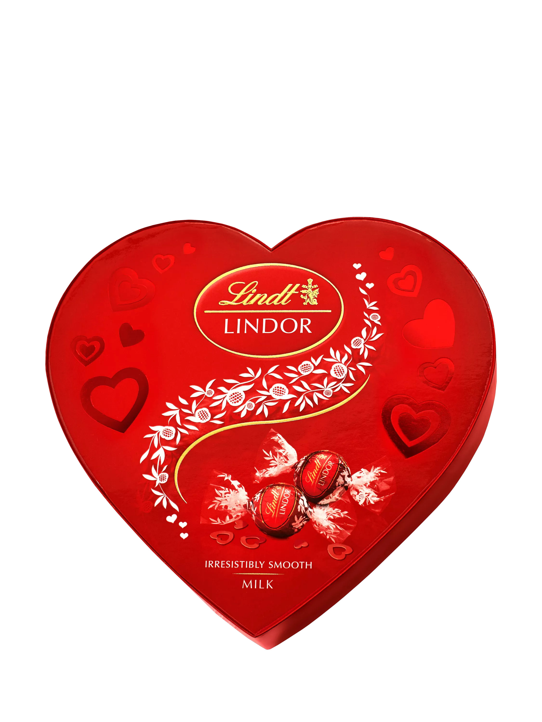 Lindt milk chocolate truffles heart-shaped box 200g, UK version