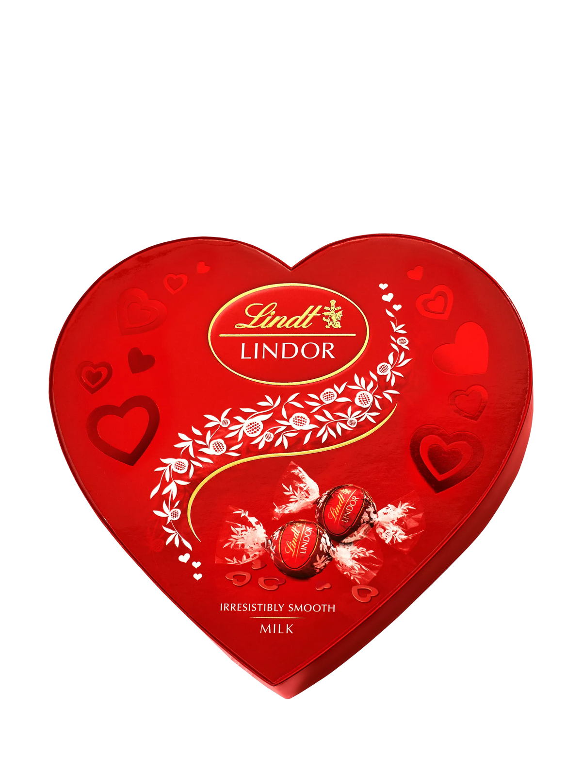 Lindt milk chocolate truffles heart-shaped box 200g, UK version