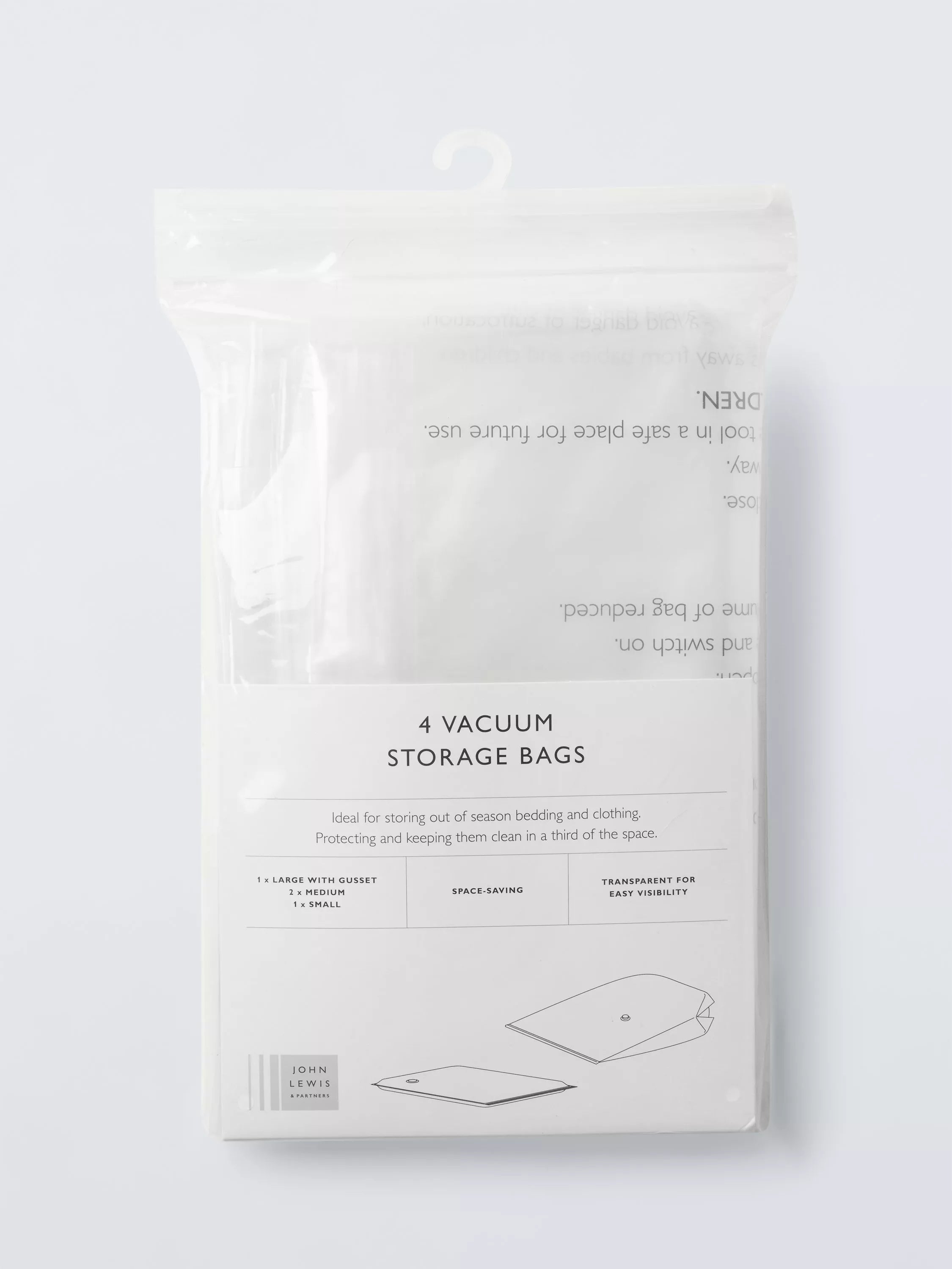 John Lewis vacuum storage bags set of 4, UK version