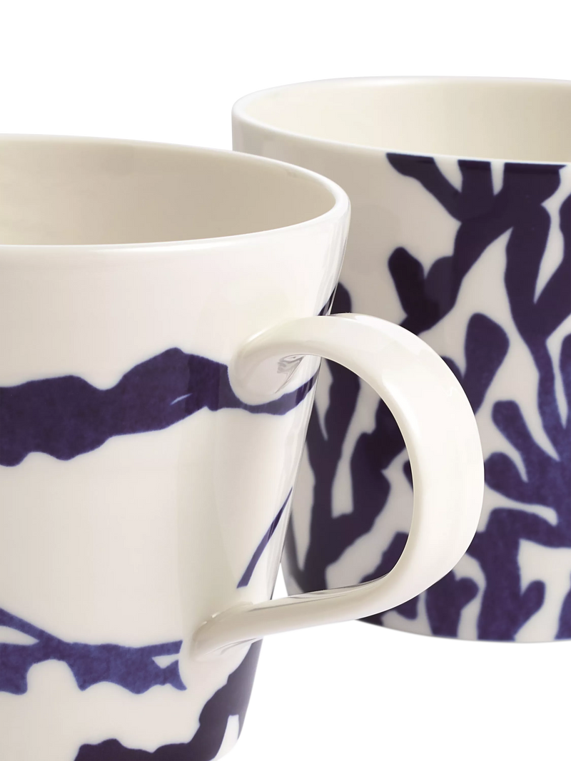 Royal Doulton Pacific porcelain mug set in blue 400ml - British product