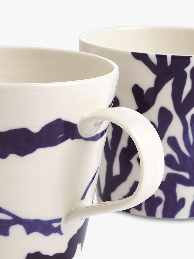 Royal Doulton Pacific porcelain mug set in blue 400ml - British product