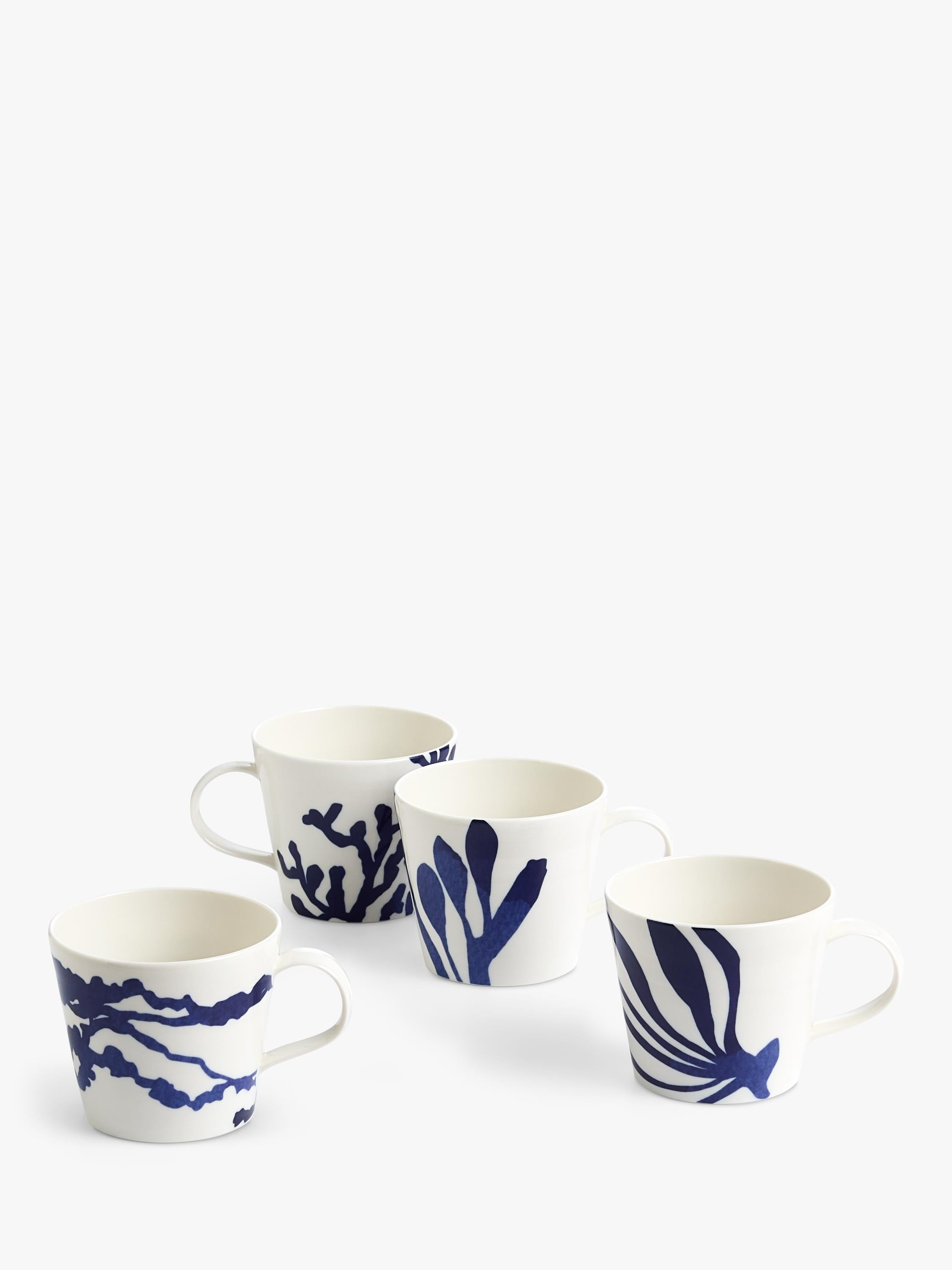 Royal Doulton Pacific porcelain mug set in blue 400ml - British product