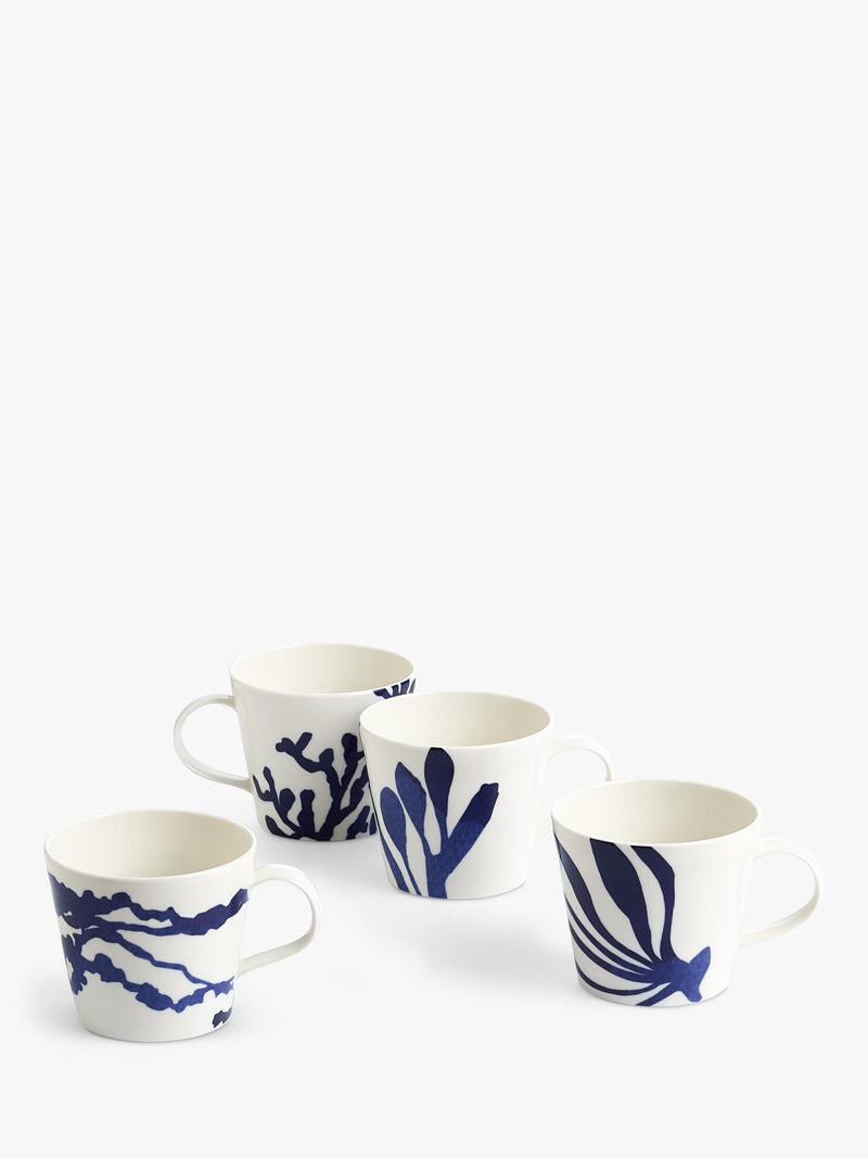 Royal Doulton Pacific porcelain mug set in blue 400ml - British product