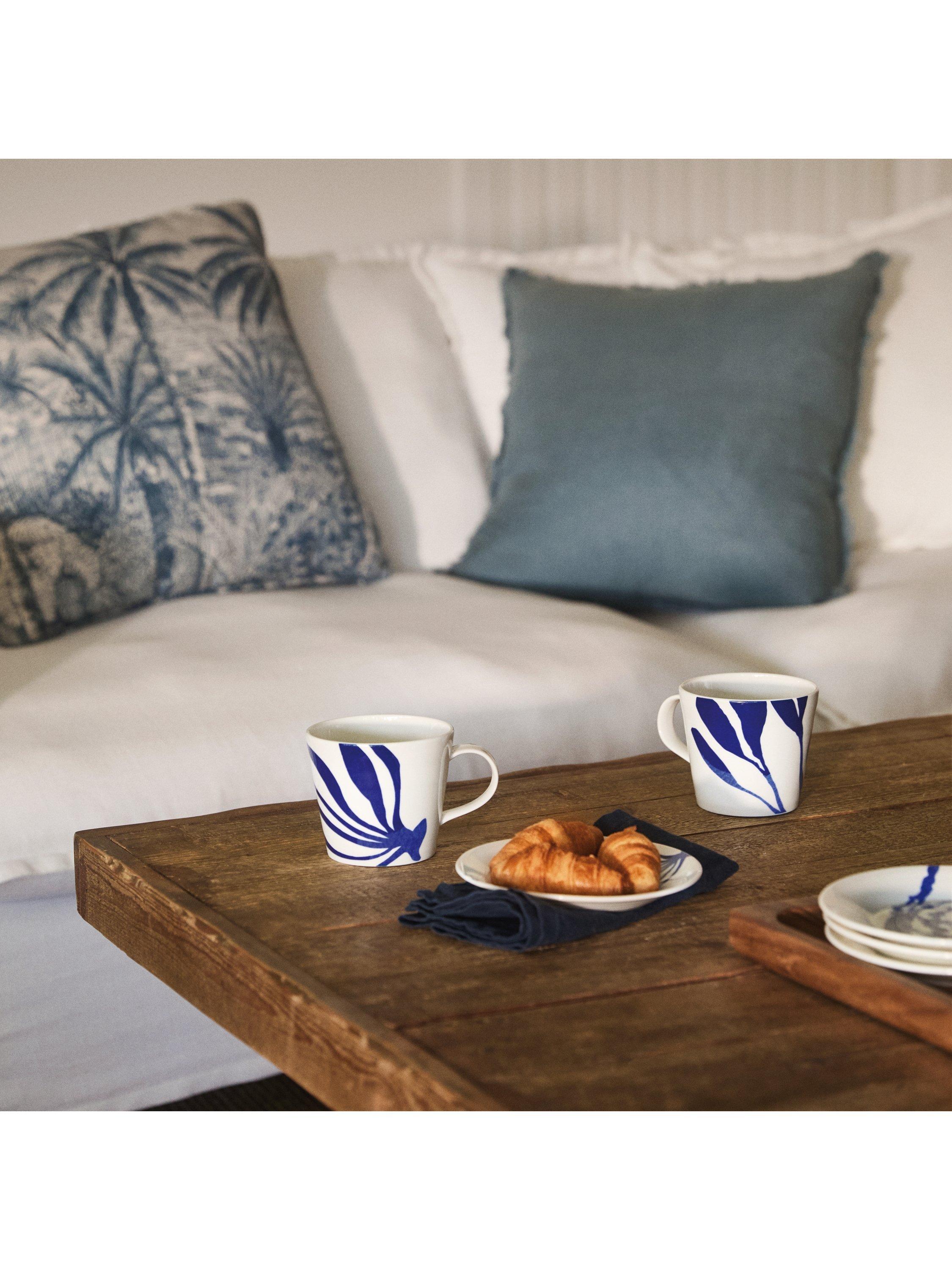 Royal Doulton Pacific porcelain mug set in blue 400ml - British product