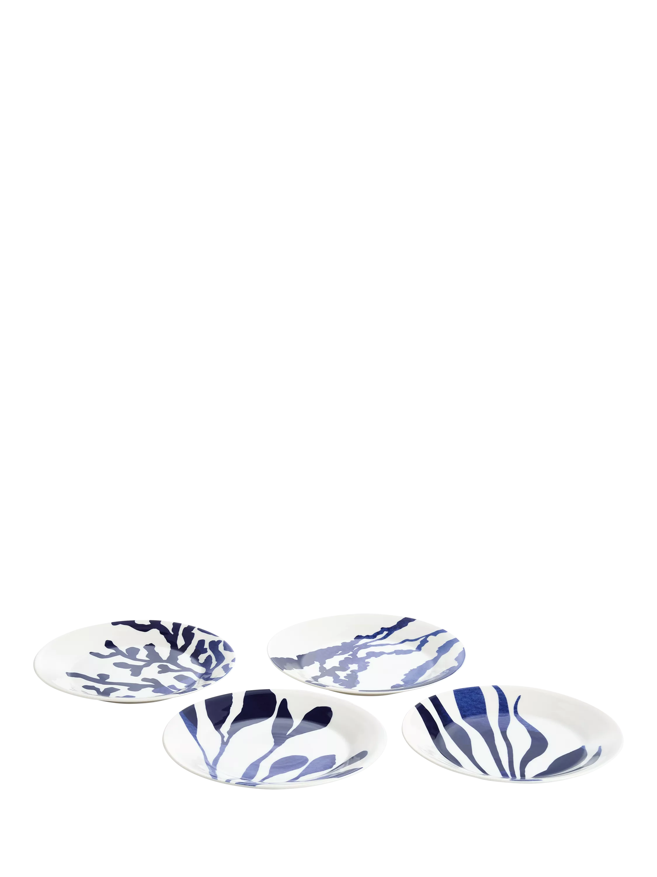 Royal Doulton Pacific porcelain dinner plates blue 23.6cm set of 4, UK version