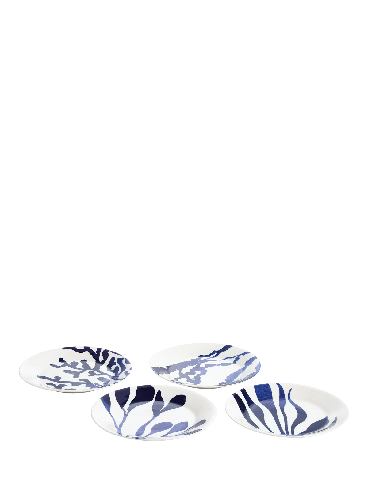 Royal Doulton Pacific porcelain dinner plates blue 23.6cm set of 4, UK version