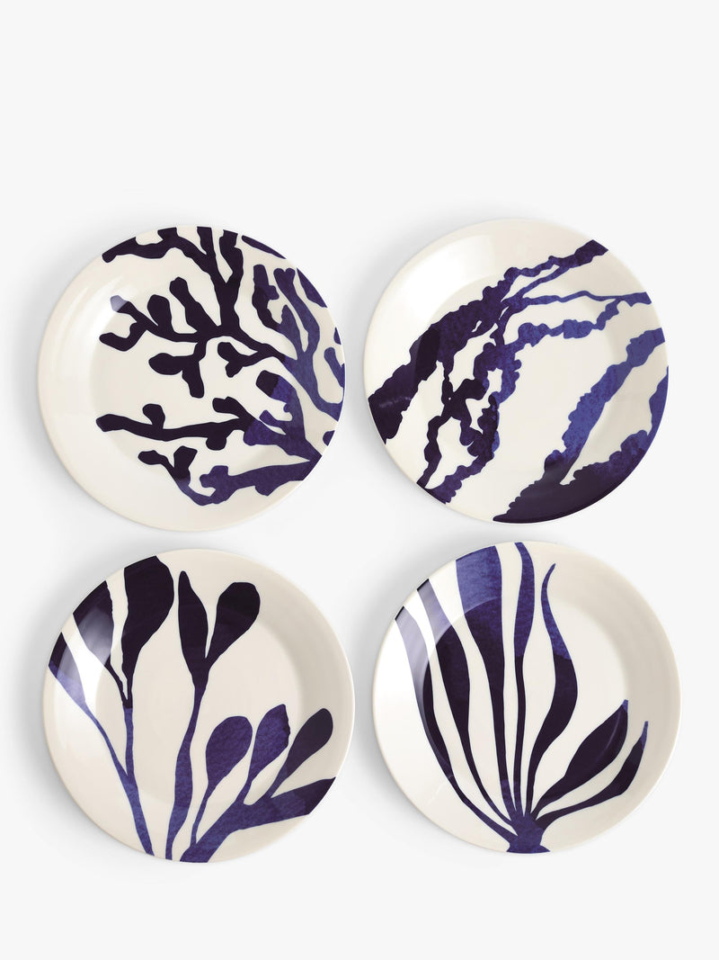 Royal Doulton Pacific porcelain dinner plates blue 23.6cm set of 4, UK version