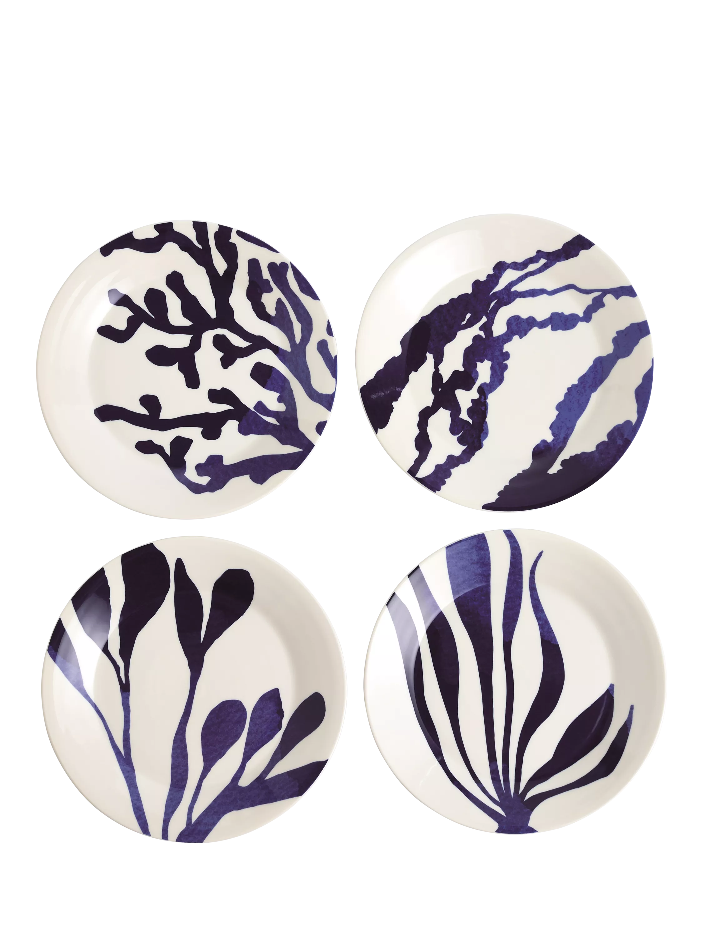 Royal Doulton Pacific porcelain dinner plates blue 23.6cm set of 4, UK version