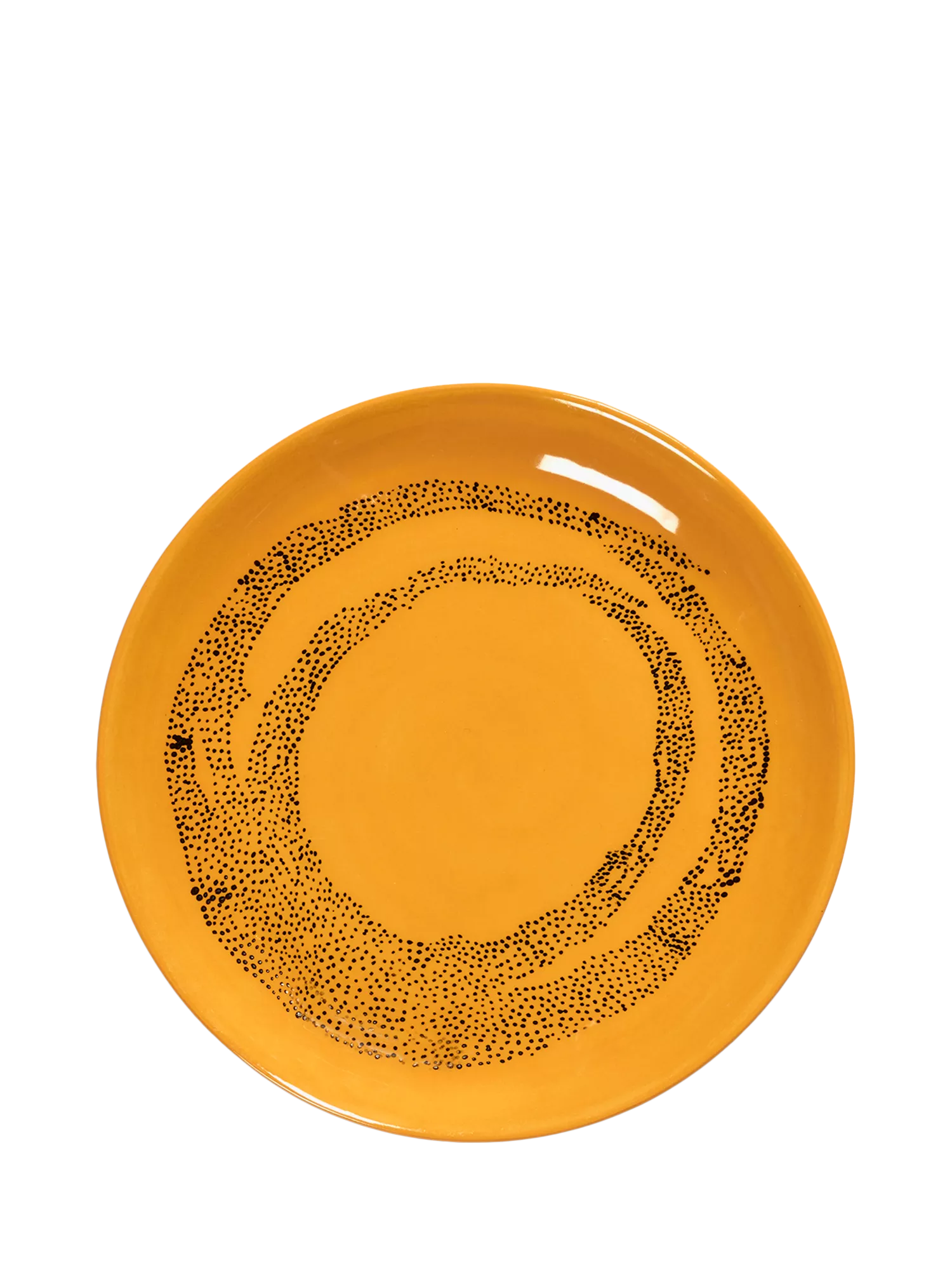 Serax stoneware side plates set of 4 yellow dots 18cm, imported from the UK