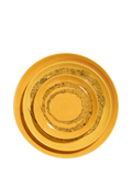 Serax stoneware side plates set of 4 yellow dots 18cm, imported from the UK