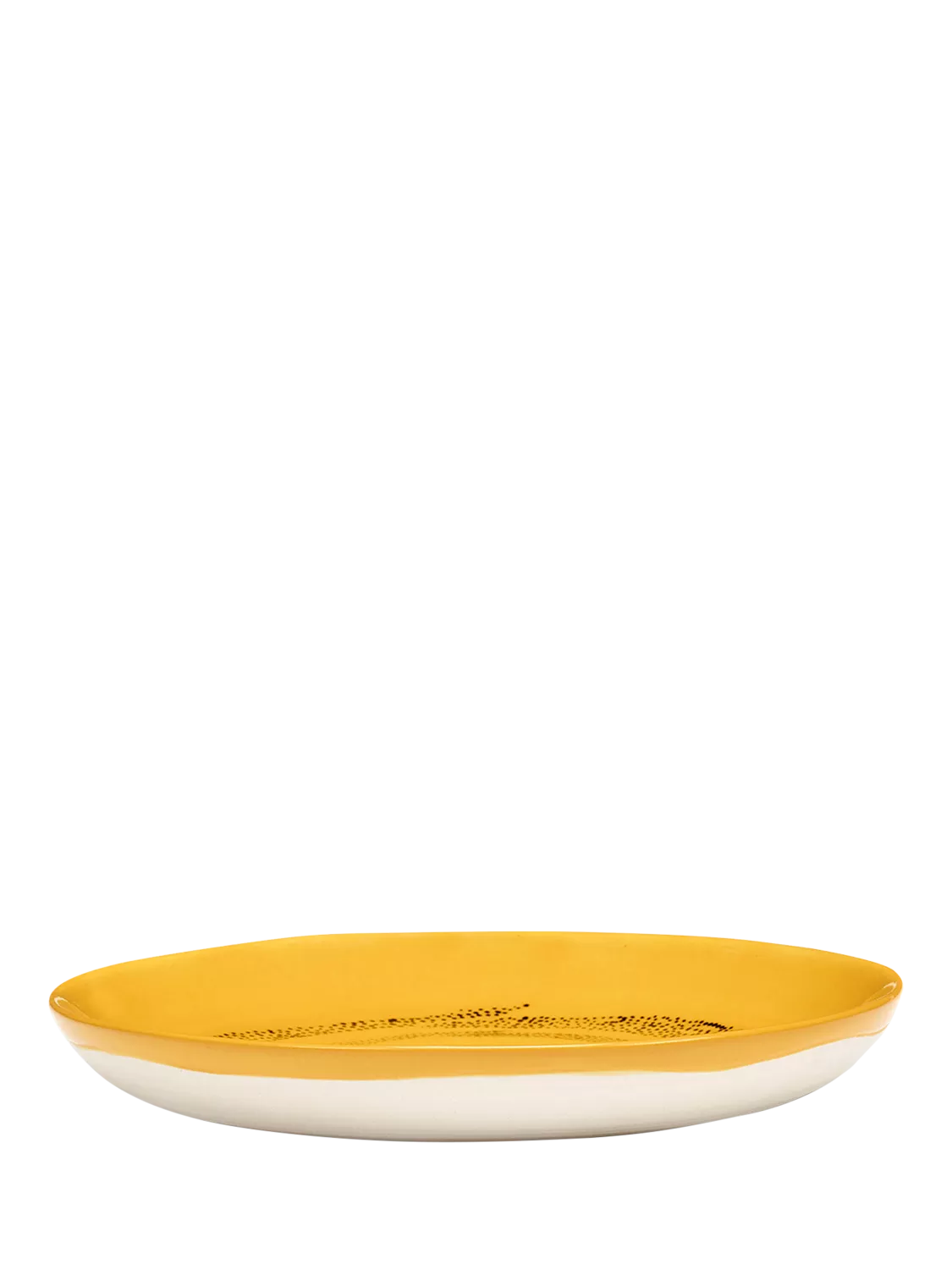Serax stoneware side plates set of 4 yellow dots 18cm, imported from the UK